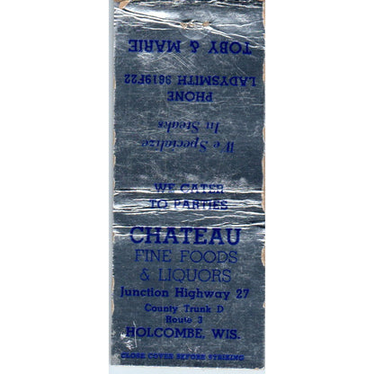 Tony's Tavern Commercial Hotel Koolmotor Gas Mondovi WI Vtg Matchbook SD2-Y10
