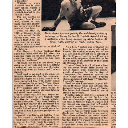 Yankee Bud Metheny Avoids Getting Spiked by Bob Swift 1943 Article AB9-NPG