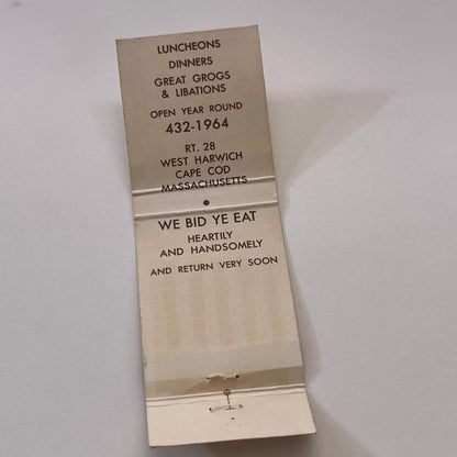 The Cape Half House West Harwich Cape Cod Vintage Matchbook Cover TB6-MB1-10