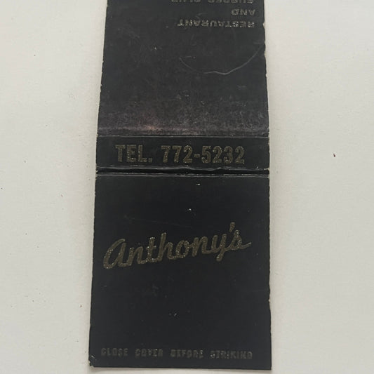 Anthony's Fine Foods 123 Center St Portland ME Vintage Matchbook Cover TB8-MB2-2