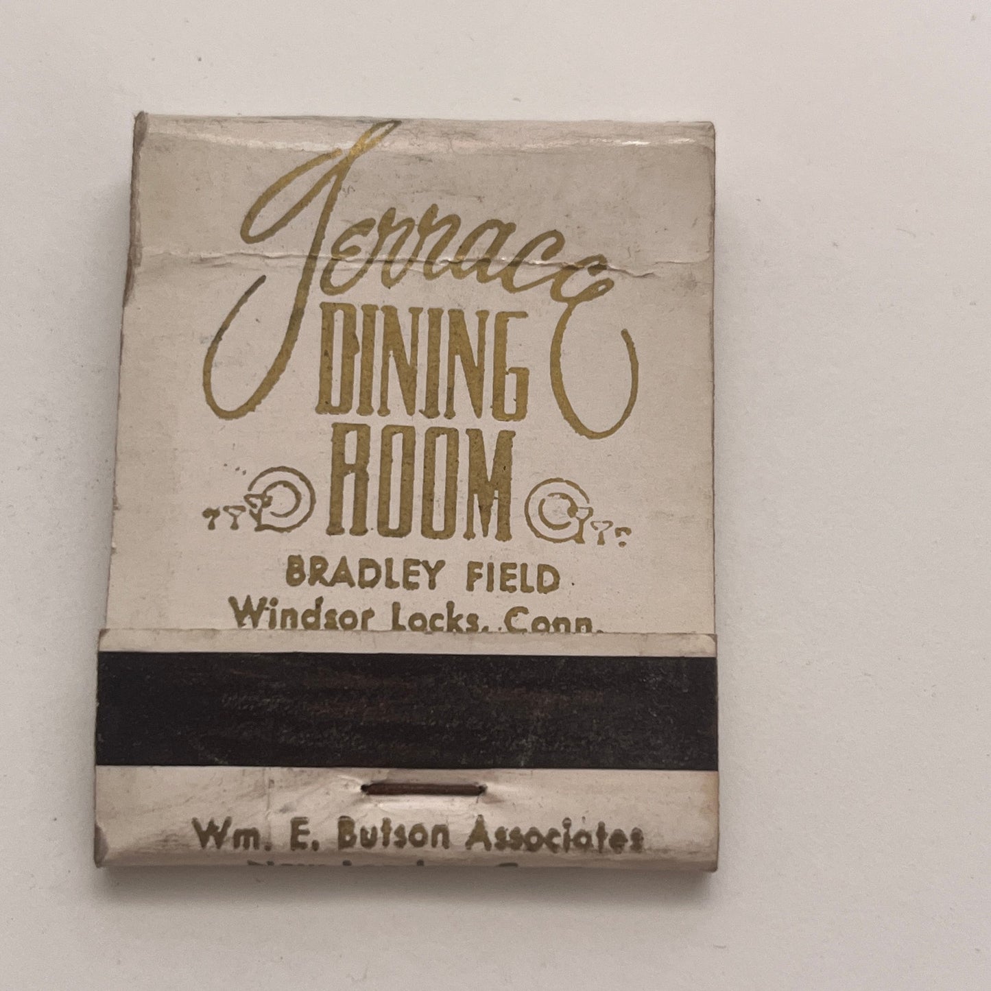 Terrace Dining Room Bradley Field Windsor Locks CT Matchbook Cover TB8-MB2-6