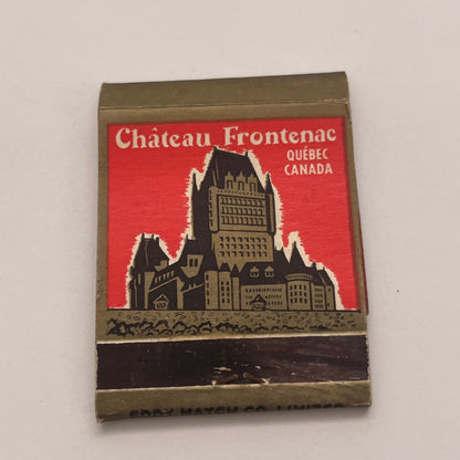 Chateau Frontenac Quebec Canadian Pacific Hotel Vtg Matchbook Cover TB8-MB2-4
