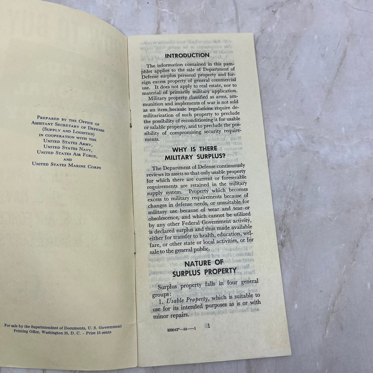 1954 How to Buy Surplus Personal Property from the Armed Forces Booklet H4-6