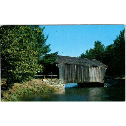 Mill Pond Dummerston Vermont Covered Bridge Postcard PB12