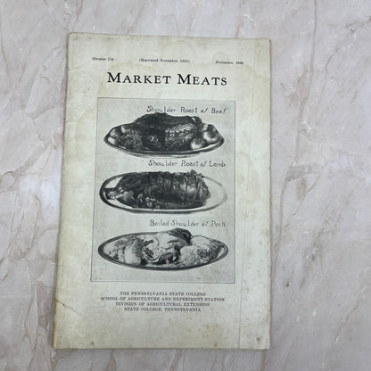 1931 Market Meats Recipes and Buying Guide PA State School of Agriculture L4-3