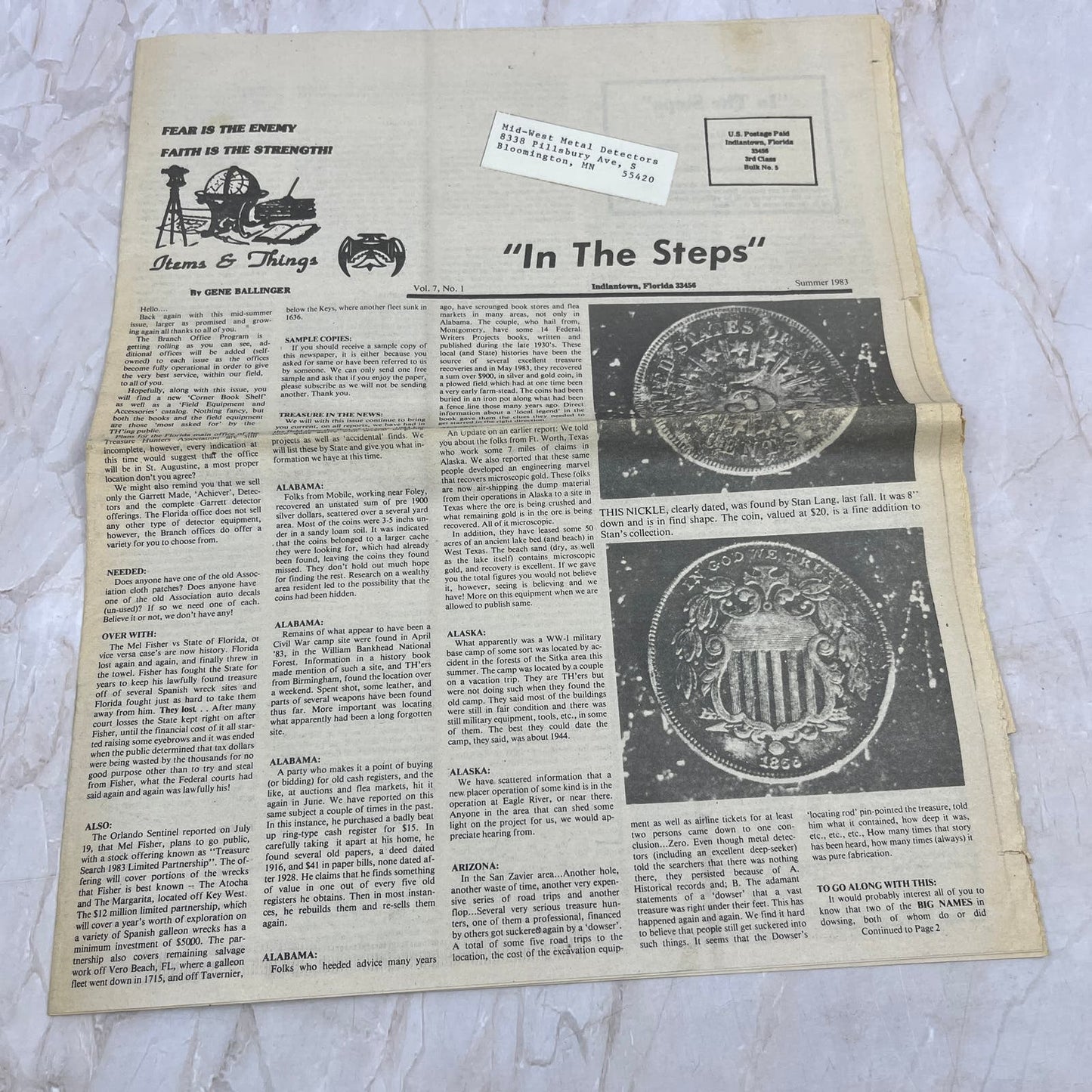 1983 Summer - In the Steps of the Treasure Hunter Newspaper - Indiantown FL M11