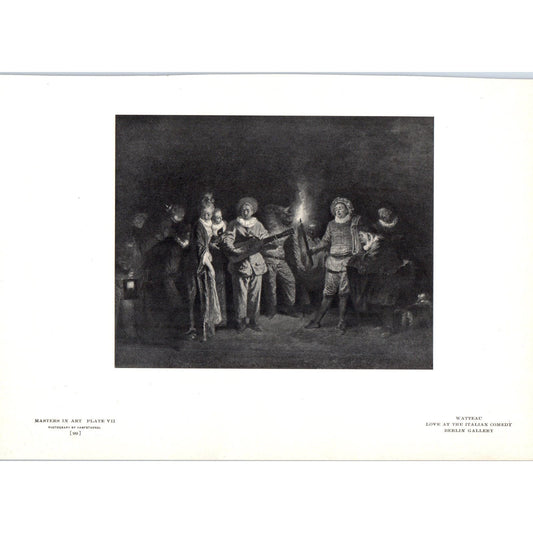 Love at the Italian Comedy - Watteau c1905 Art Print D13