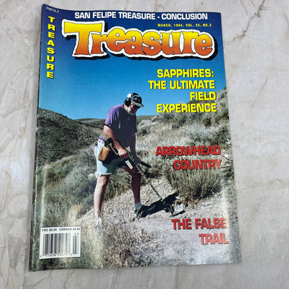 1994 March - Treasure Magazine - Treasure Hunting Prospecting Metal Detector M16