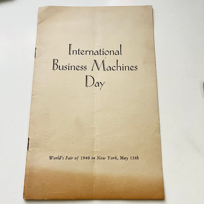 1940 IBM International Business Machines Day Ephemera Lot NY World’s Fair H4-4