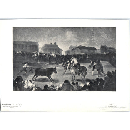 A Bull-Fight - Goya c1905 Art Print D12