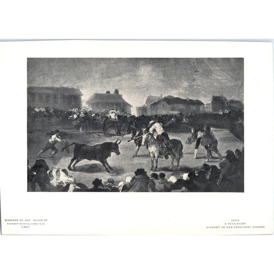 A Bull-Fight - Goya c1905 Art Print D12