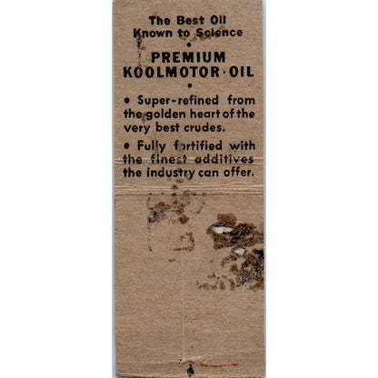 Cities Service Weinberger Trucking Koolmotor Oil Withee WI Vtg Matchbook SD2-Y11