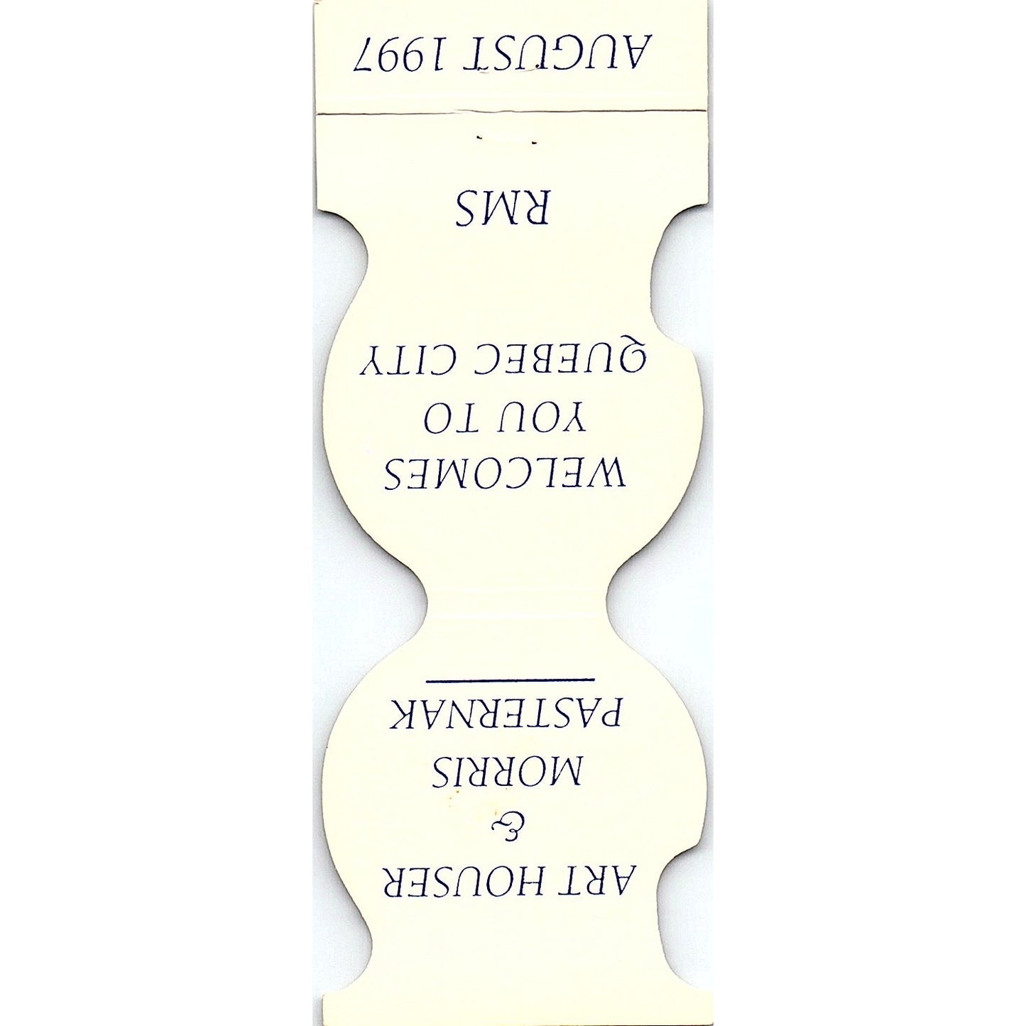 New York Giants Art Houses & Morris Pasternak Quebec Vintage Matchbook TB6-MB2-8