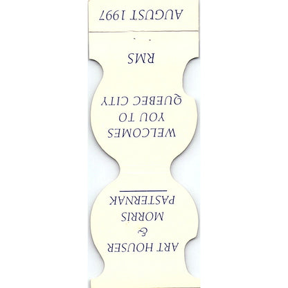 New York Giants Art Houses & Morris Pasternak Quebec Vintage Matchbook TB6-MB2-8