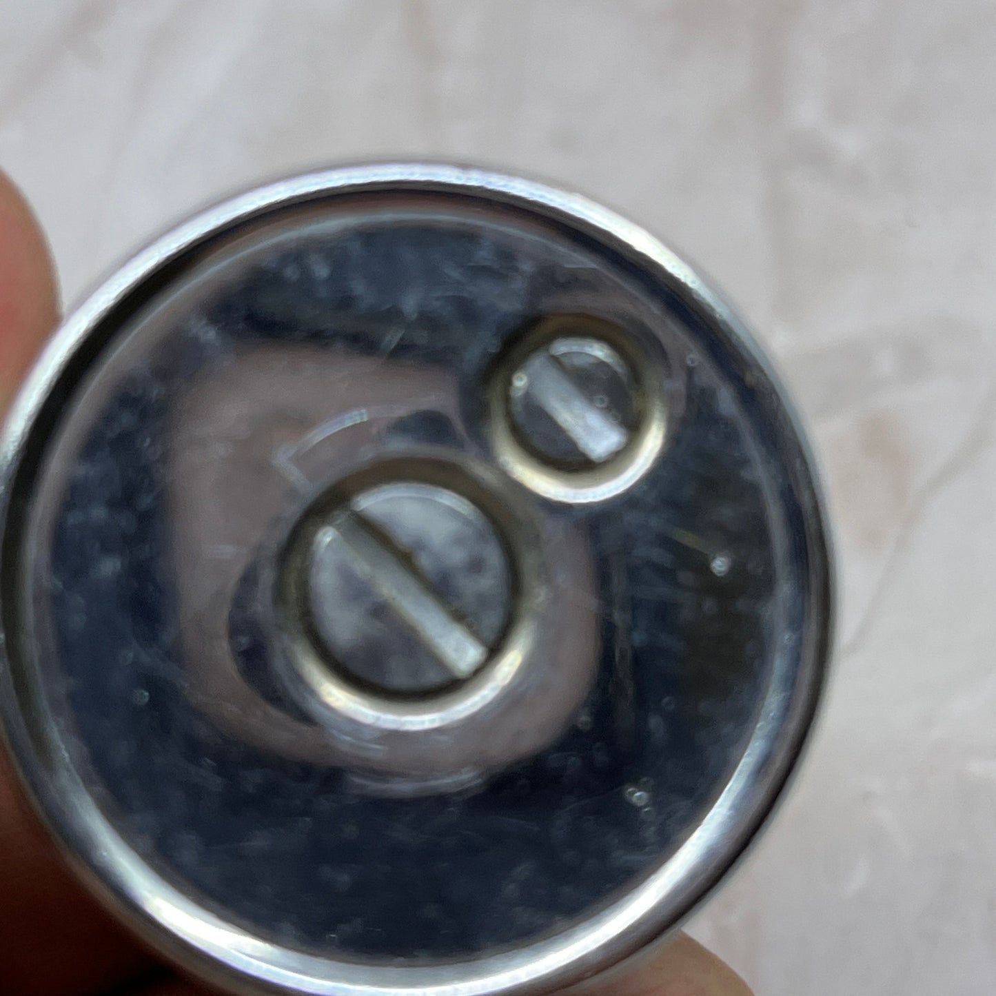 Vintage Round Silver Tone Table Lighter Insert Measurements in Pics TL1