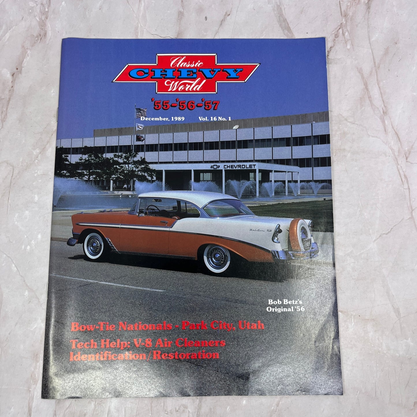 V-8 Air Cleaners - '55, '56, '57 Classic Chevy World Magazine - Dec 1989 M29