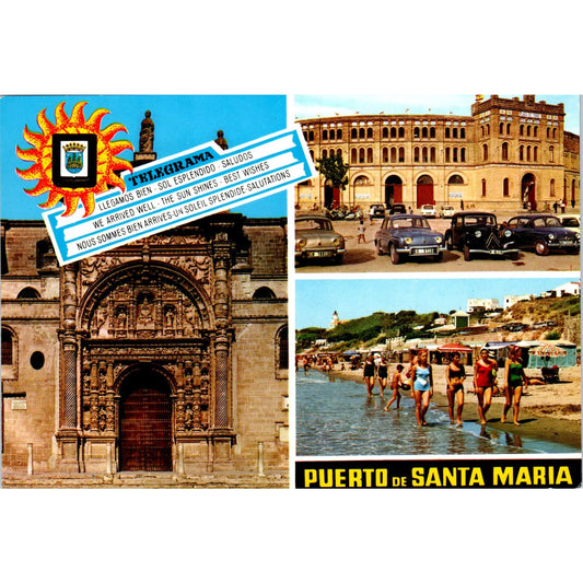 Puerto De Santa Maria Cadiz Iglesia Mayor Prioral Vintage Postcard PD1