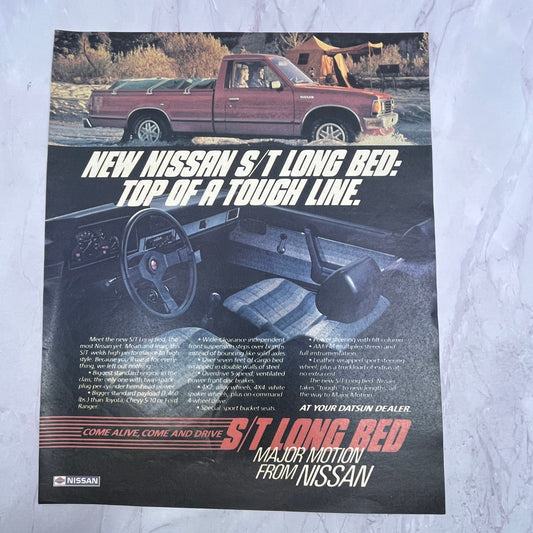 Datsun Nissan S/T Long Bed Truck 1984 Ad V14-7