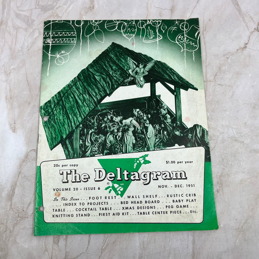 1951 Nov/Dec The Deltagram Newsletter Rockwell Delta Power Tools Woodwork TI9-P3
