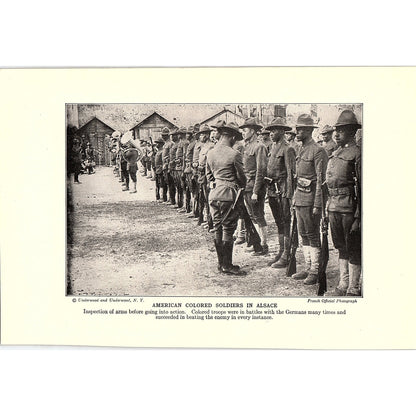 American Colored Soldiers in Alsace / Bulgarians 1919 WWI Print AG1-1