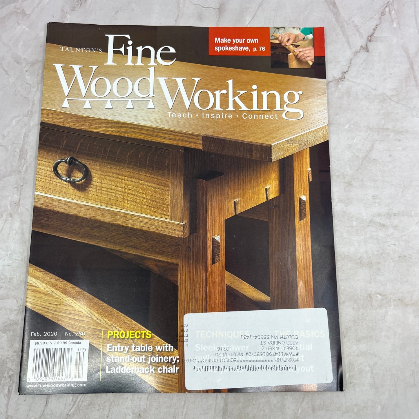 Ladderback Chair - Feb 2020 No 280 - Taunton's Fine Woodworking Magazine M36