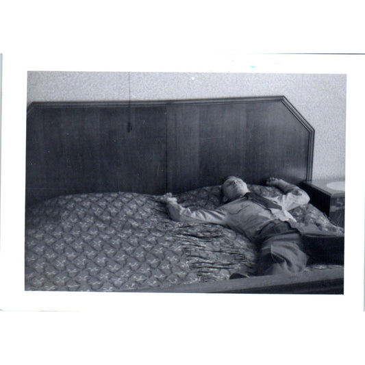 US Soldier Koznosky in Bed Postwar Germany c1954 Army Photo AF1-AP7