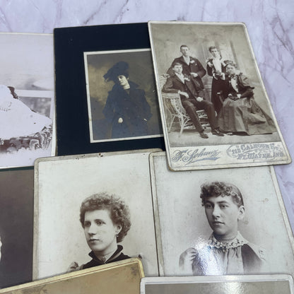 Lot of 12 Antique CDV Card Photos From Fort Wayne Indiana Area TK3
