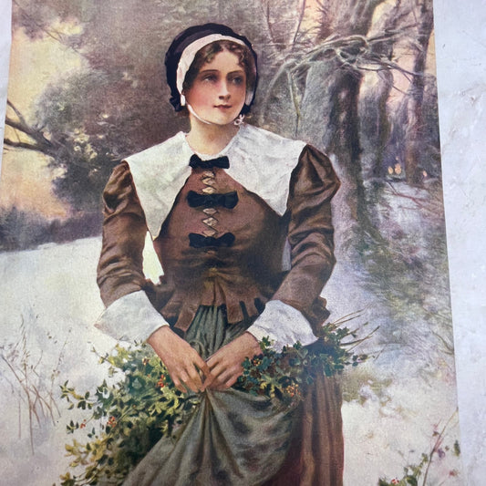 1902 Moran Puritan Woman Supplement to Chicago Herald Art Print 7.5x12 FL6-3