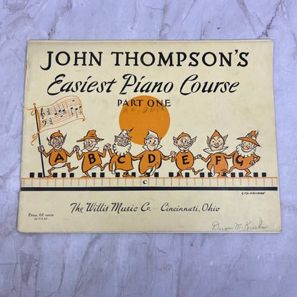 John Thompson's Easiest Piano Course Part One Cincinnati Antique Sheet Music Ti5
