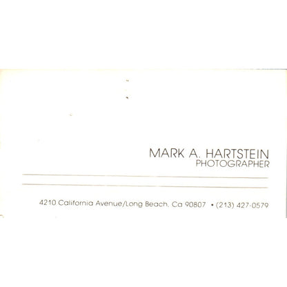 Mark A Hartstein Long Beach CA Vintage Business Card SD8-B17