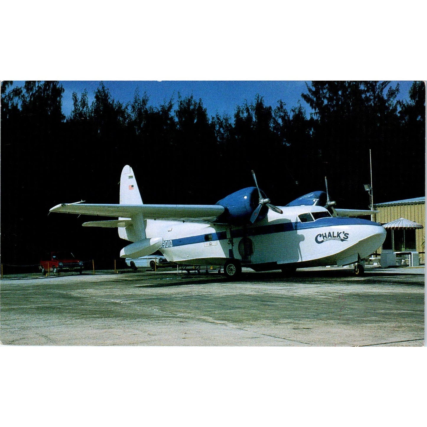 Chalk's International Airline Grumman Mallard N3010 Vintage Postcard PC2