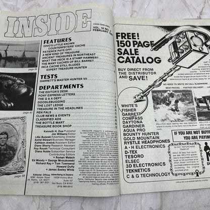 1984 Feb - Treasure Magazine - Treasure Hunting Metal Detecting Gold Coins M10