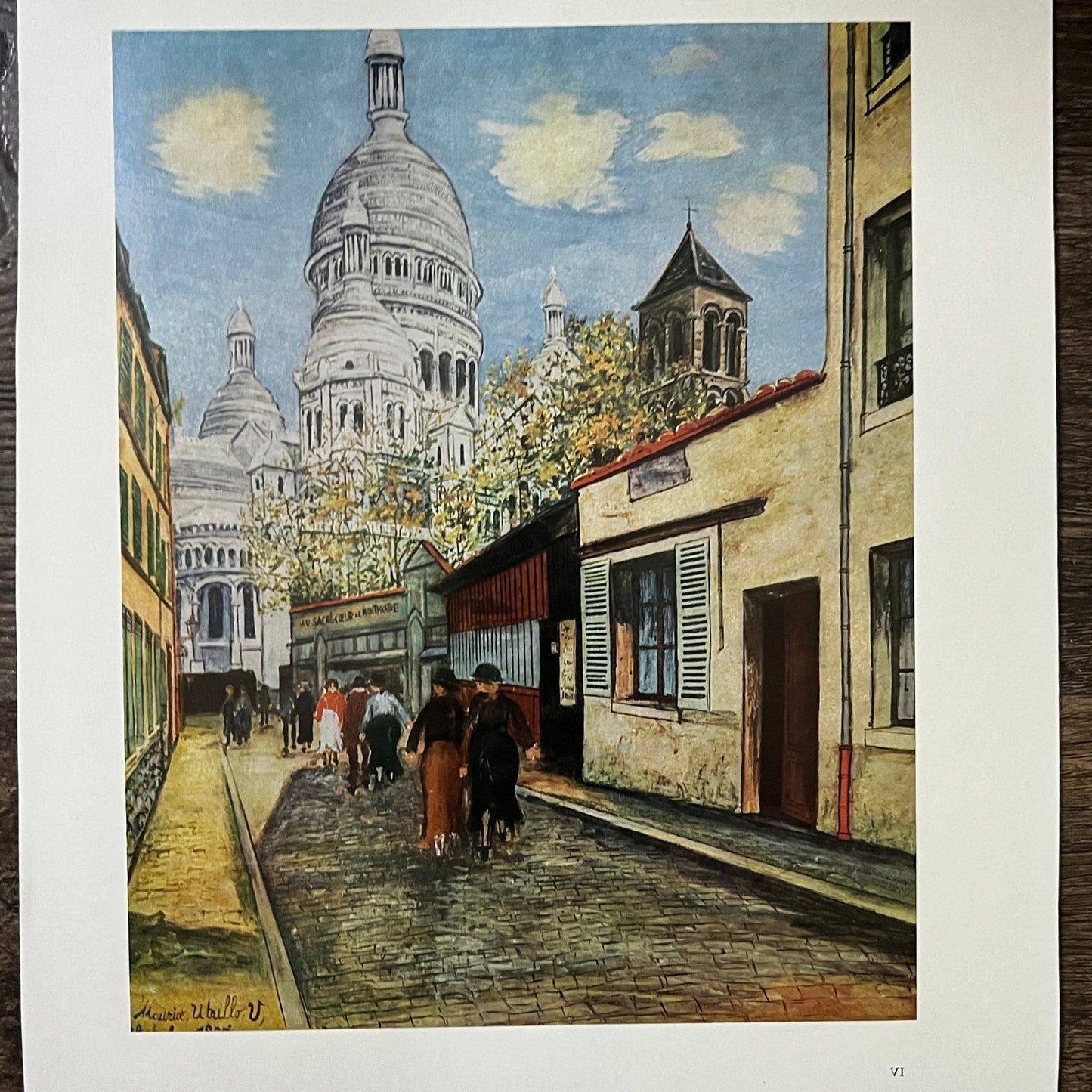 Maurice Utrillo Domes of the Sacré-Coeur tower Montmartre Lithograph 9x12 V10