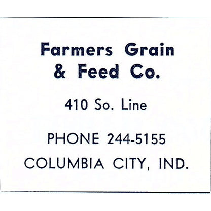 Farmers Grain & Feed Co 410 So. Line Columbia City Indiana 1964 Ad AG1-S17