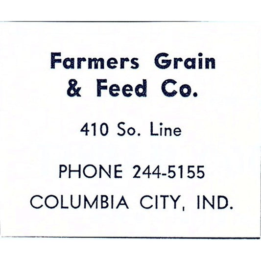 Farmers Grain & Feed Co 410 So. Line Columbia City Indiana 1964 Ad AG1-S17