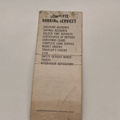 The Peoples Bank of Portland Redkey Indiana Vintage Matchbook TB6-MB2-15