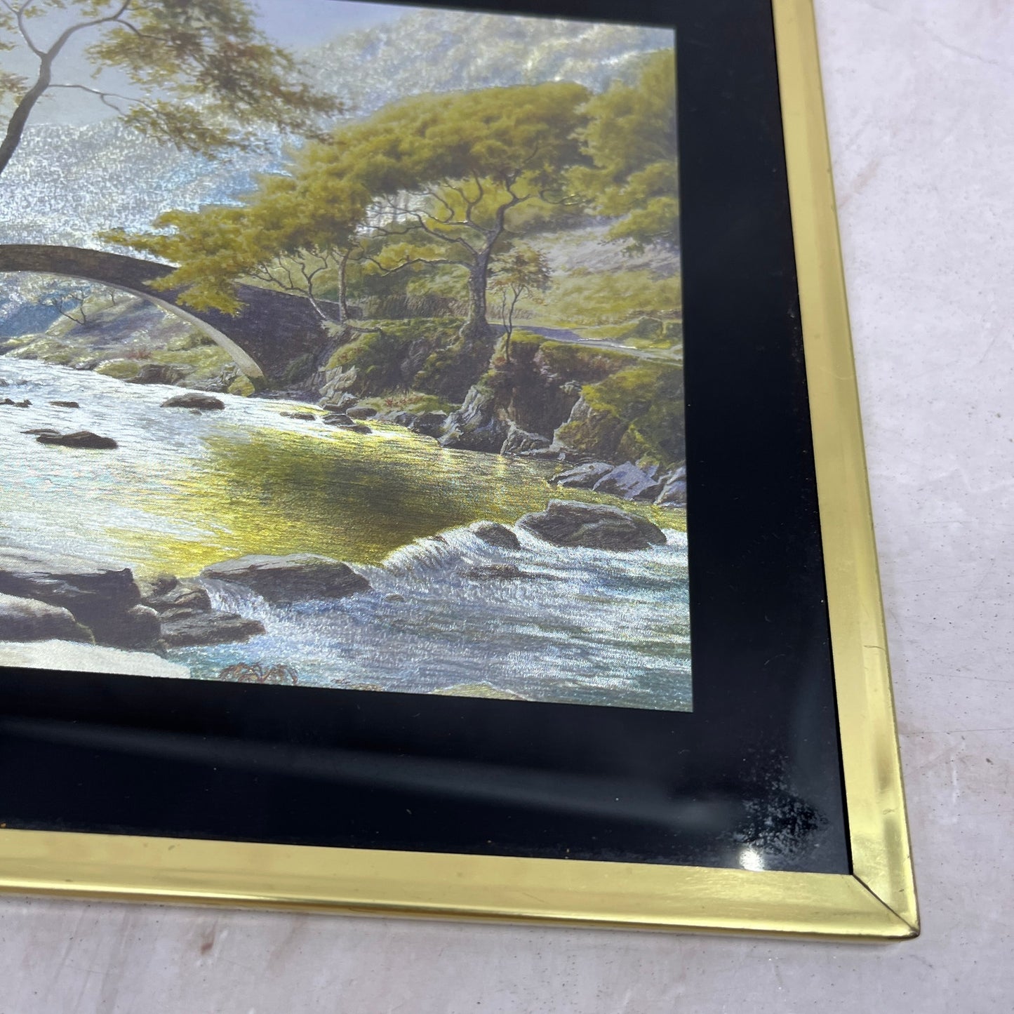 Vintage Chromatic Framed Art Print Sunlit Shallows Made in USA 8x10" TF4
