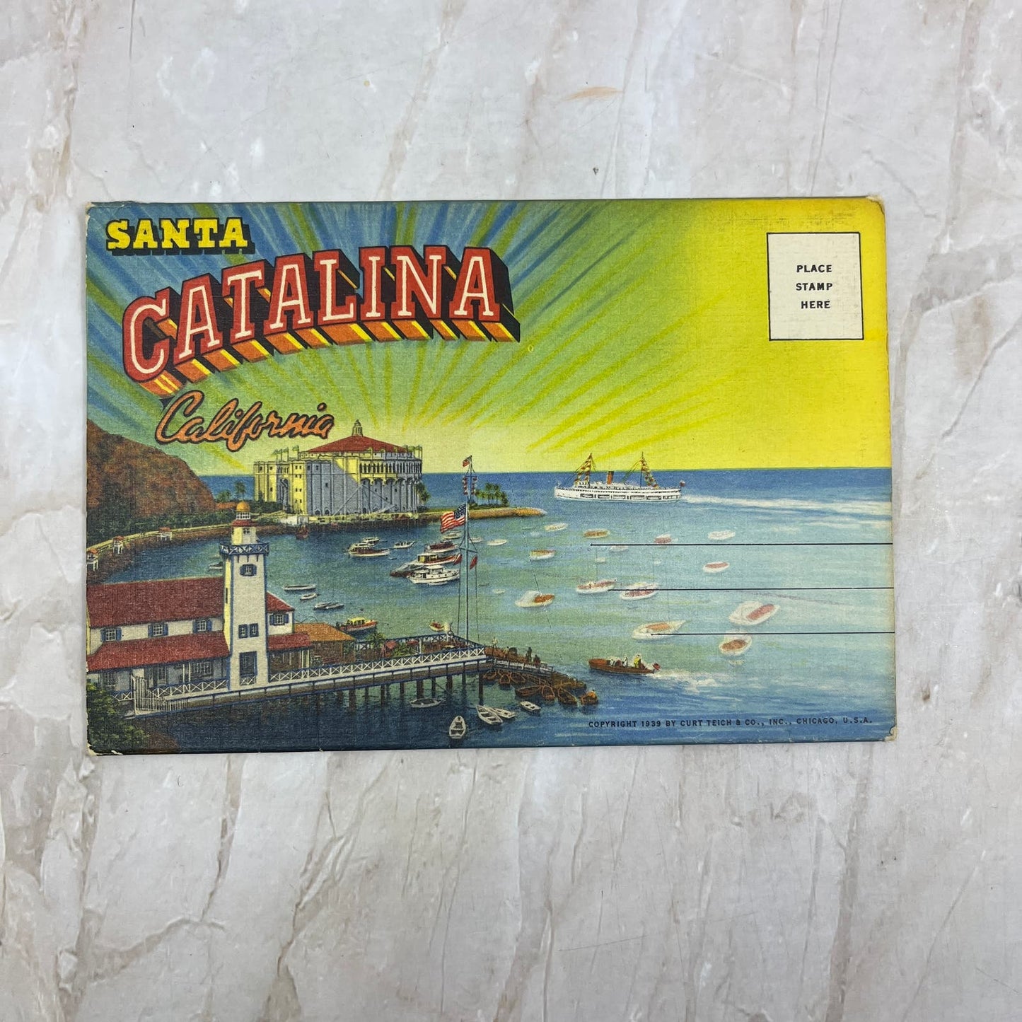 Santa Catalina California Vintage Souvenir Folder Book Views TI8-S2