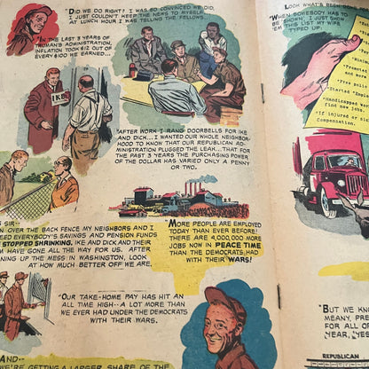 Scarce 1956 Forward With Eisenhower - Nixon Presidential Comic Book AF3-18