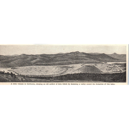 A Little Volcano in California 1901 Engraving AF2-A6