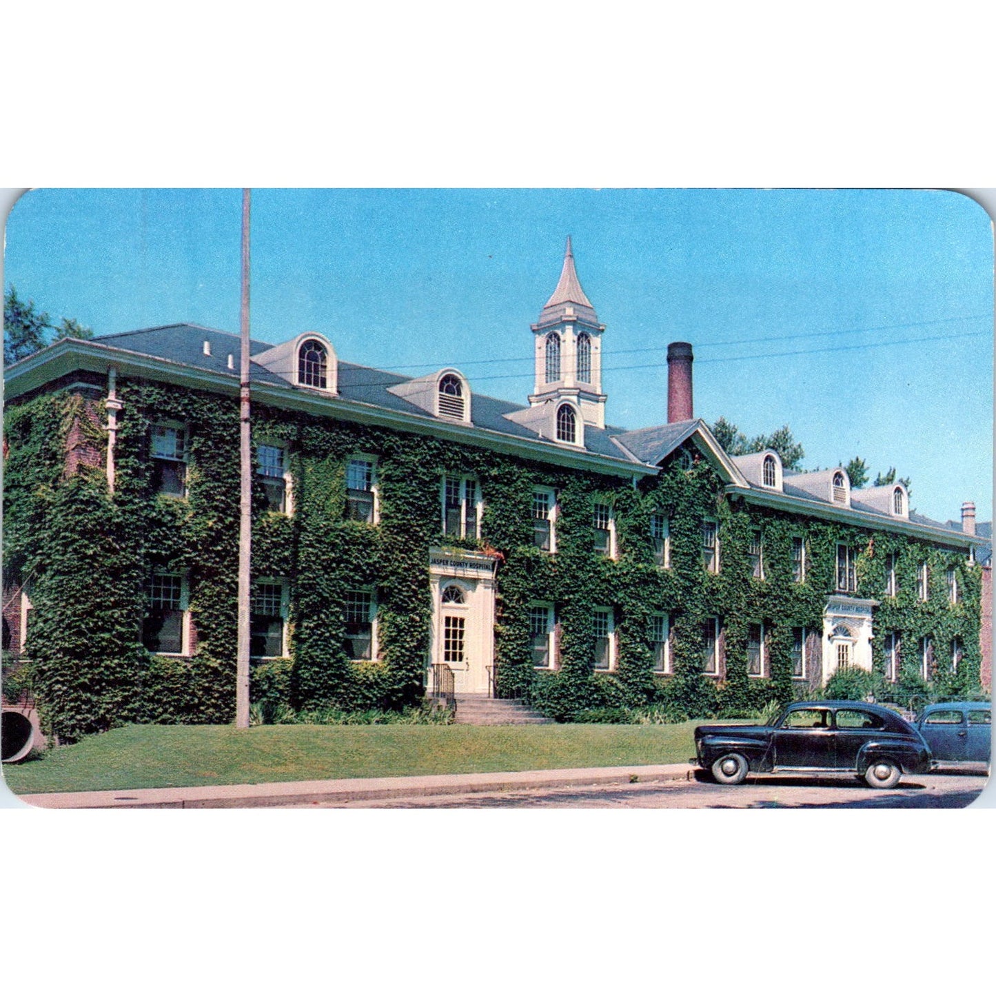 Jasper County Hospital Rensselaer Indiana Vintage Postcard PE3