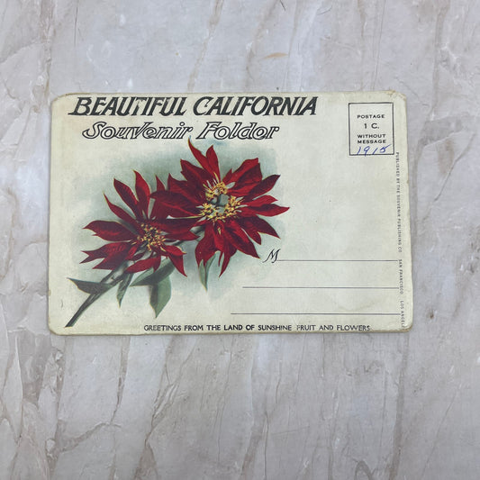1915 Beautiful California Vintage Souvenir Folder Book Fold-Out TI8-S1