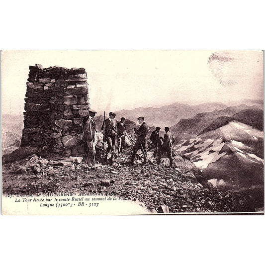 Environs De Cauterets La Tour Élevée Mountain Climbers Antique Postcard PE10