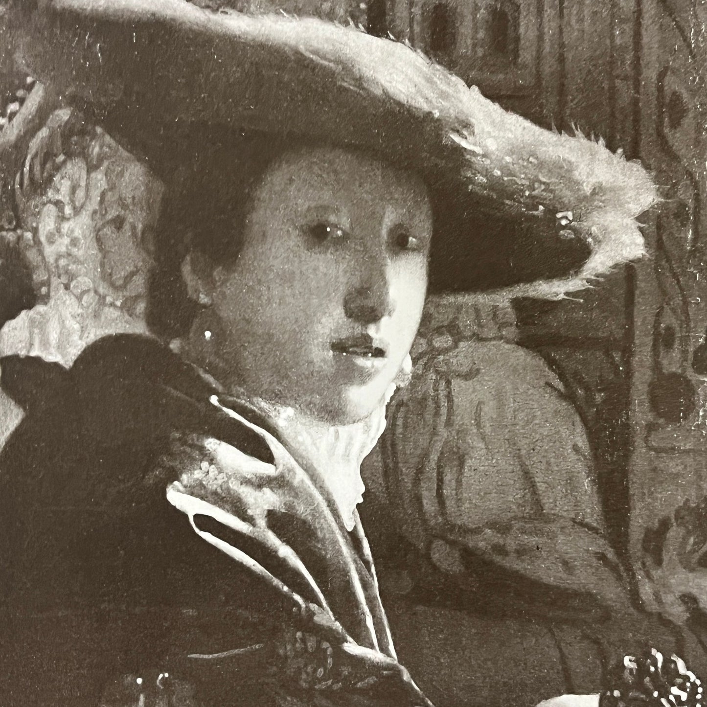 The Girl With A Red Hat Vermeer Vintage Art Print 9x11.5 V5