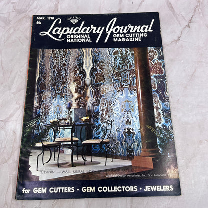 Cyanin Wall Mural Inspired by Agate - Lapidary Journal Magazine - Mar 1970 M27