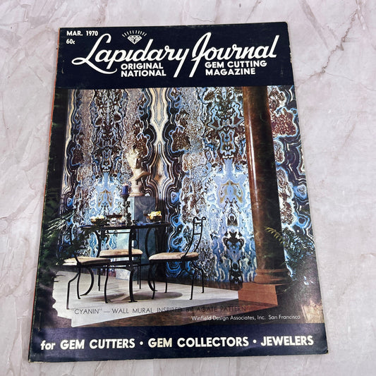 Cyanin Wall Mural Inspired by Agate - Lapidary Journal Magazine - Mar 1970 M27