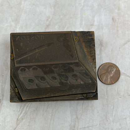 Boston Pocket Pencil Sharpener - Vintage Letterpress Printers Block Plate TG8