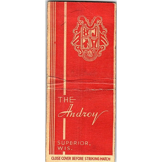 The Androy Superior WI Vintage Matchbook Cover SF3-Y3