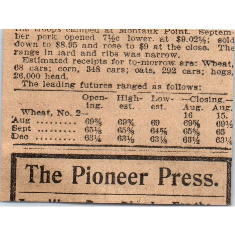 North German Lloyd Fast Express Service St. Paul 1898 Newspaper Ad AF2-Q4