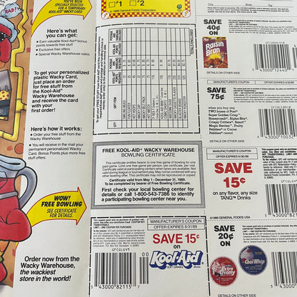 Kool-Aid Points Wacky Warehouse PurpleSaurus Rex Room 2 Page 1989 Ad AF3-3